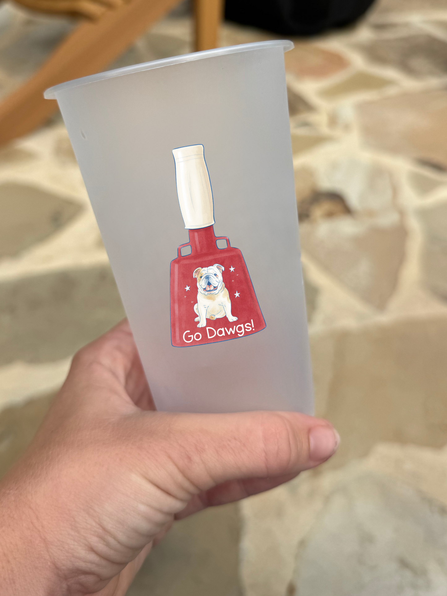 Football Themed Custom Frosted Cups 16oz