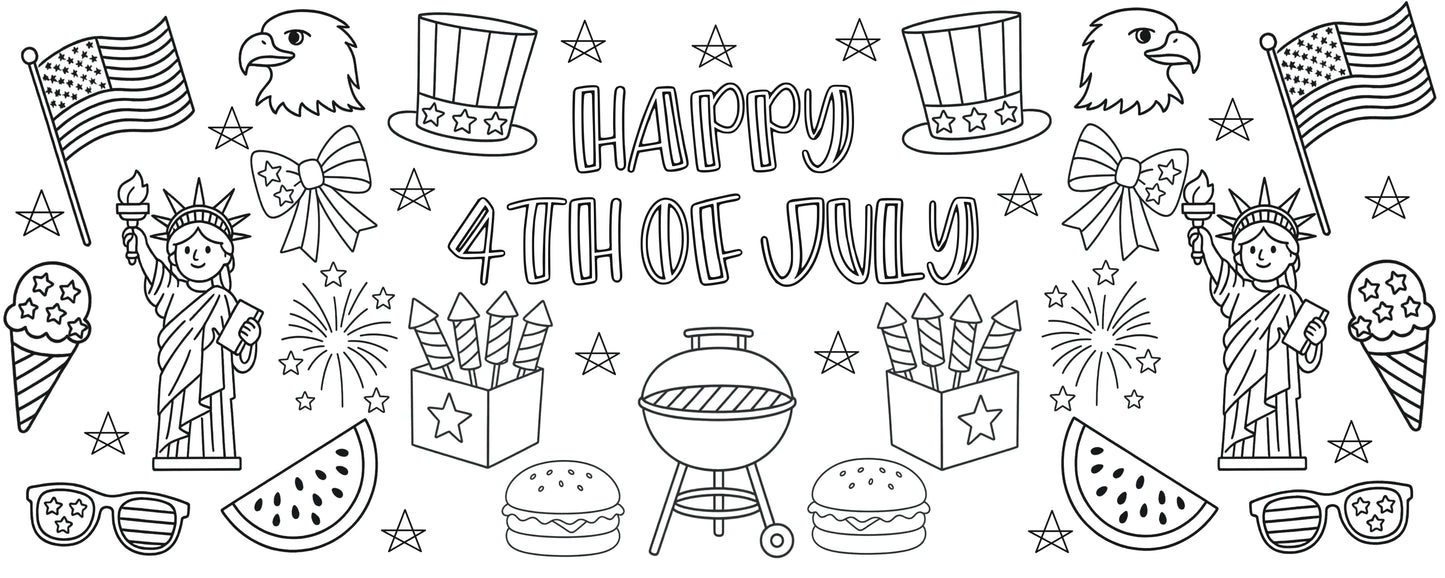 4th of July Coloring Banner (Local Pick Up)