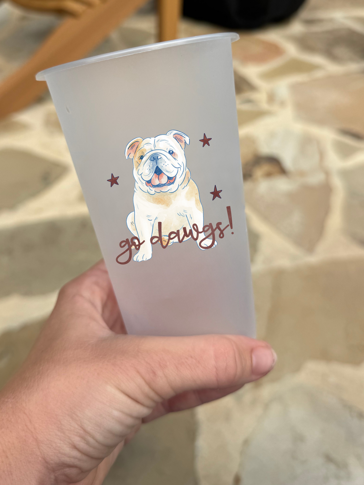 Football Themed Custom Frosted Cups 16oz