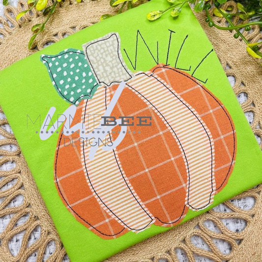 Bubbly Pumpkin Applique