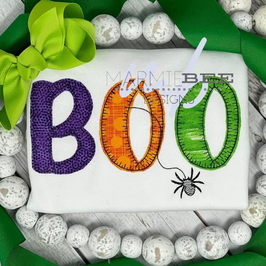Boo Blanket with Spider Applique
