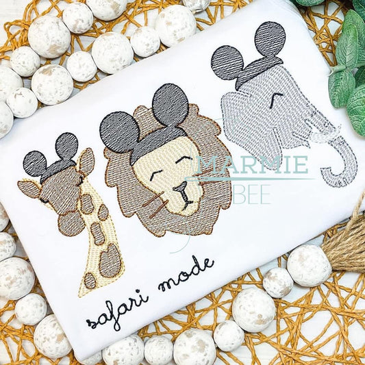 Animal Kingdom Ears Trio Embroidery