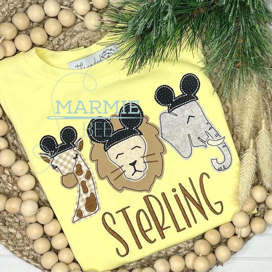 Animal Kingdom Ears Trio Applique