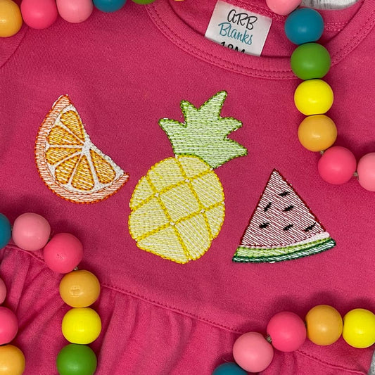Fruit Trio Sketchy Quick Stitch Embroidery