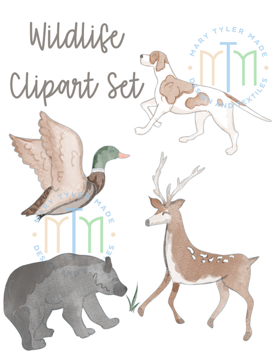 Wildlife Animals PNG Watercolor