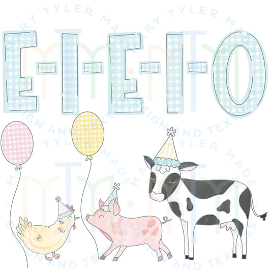 E-I-E-I-O Party Farm Animal Digital Art Set