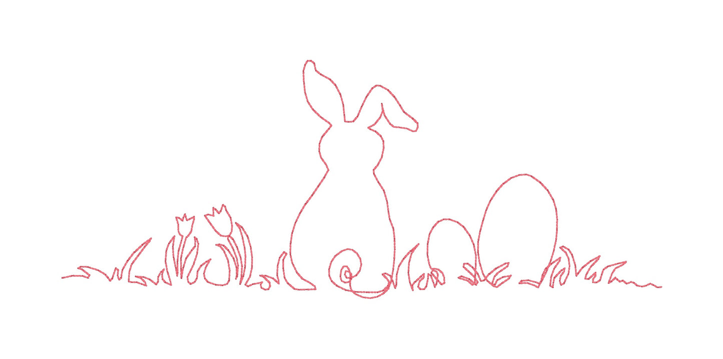 Easter Line Single Color Stitch