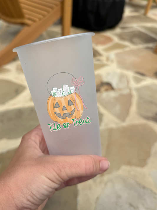 Halloween Themed Frosted Cups 16oz