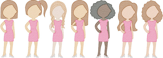Moms in Dressy Clothes (Build Your Own Family) Quick Stitch Embroidery