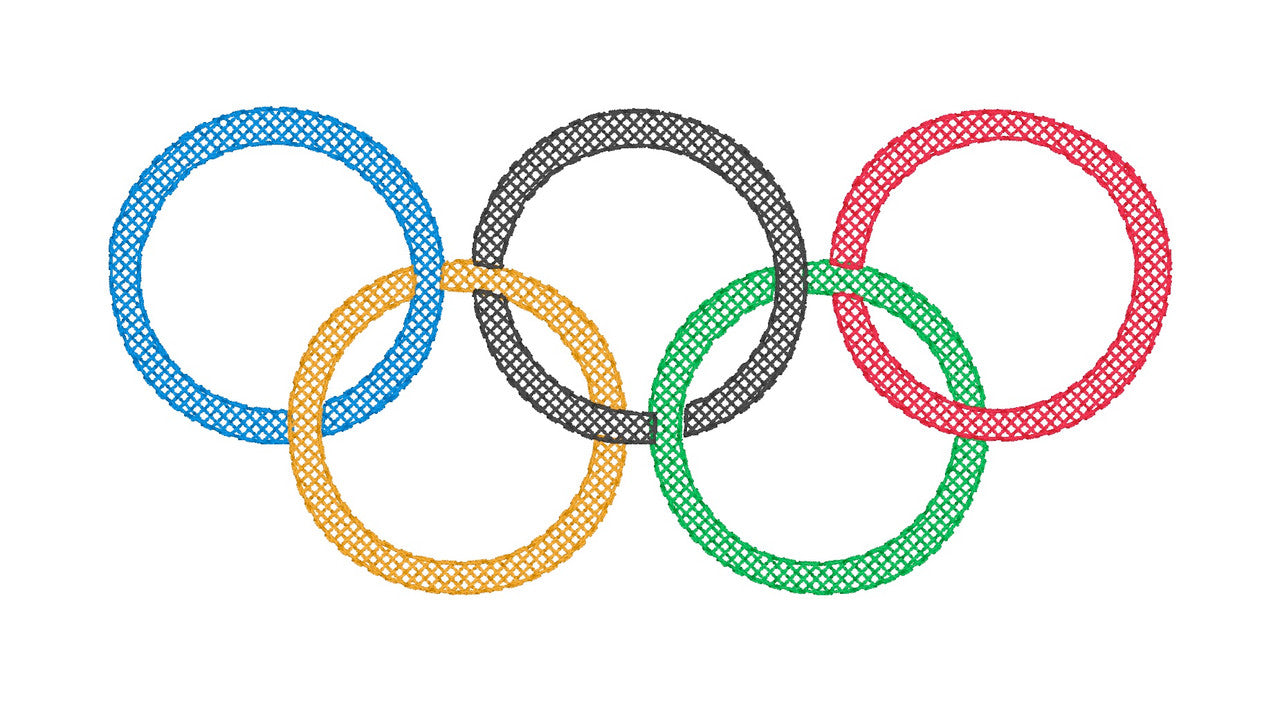 Olympic Rings Lace Sketch Design