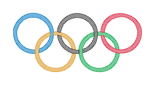 Olympic Rings Lace Sketch Design