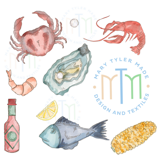 Low Country Boil PNG Watercolor