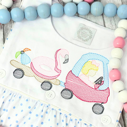 Cozy Coupe Pool Girl Quick Stitch Embroidery
