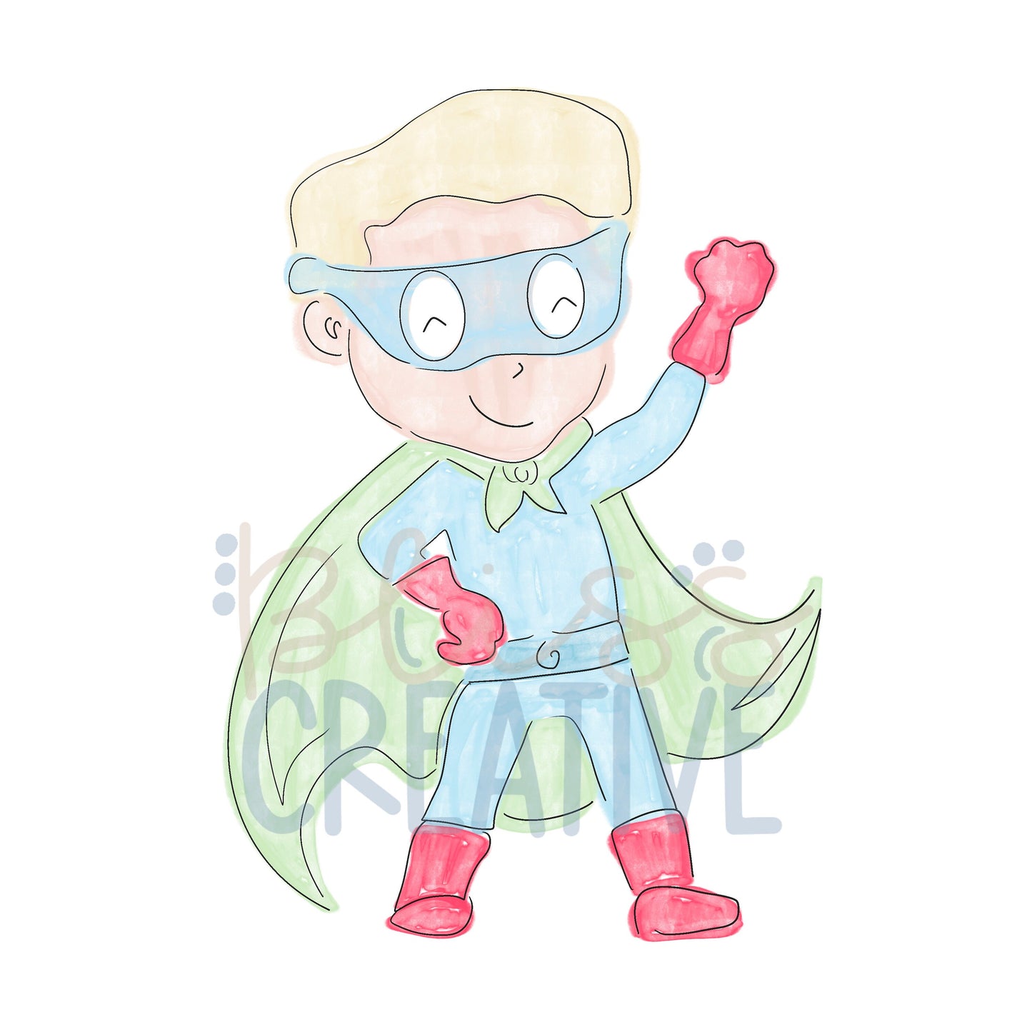 Super Boy #2 Digital Clipart- Instant Download