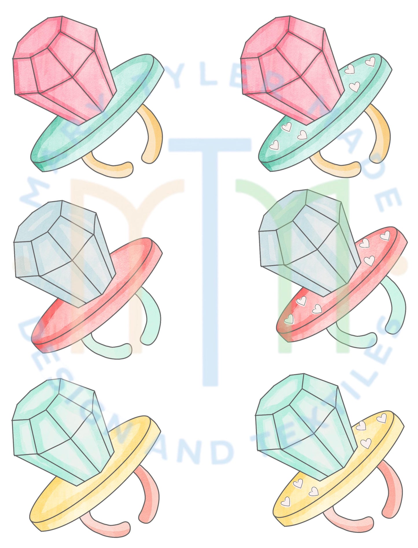 Ring Candy  Digital Clipart Set