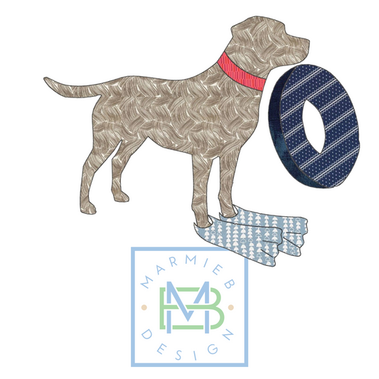 Simple Dog Swimmer Applique